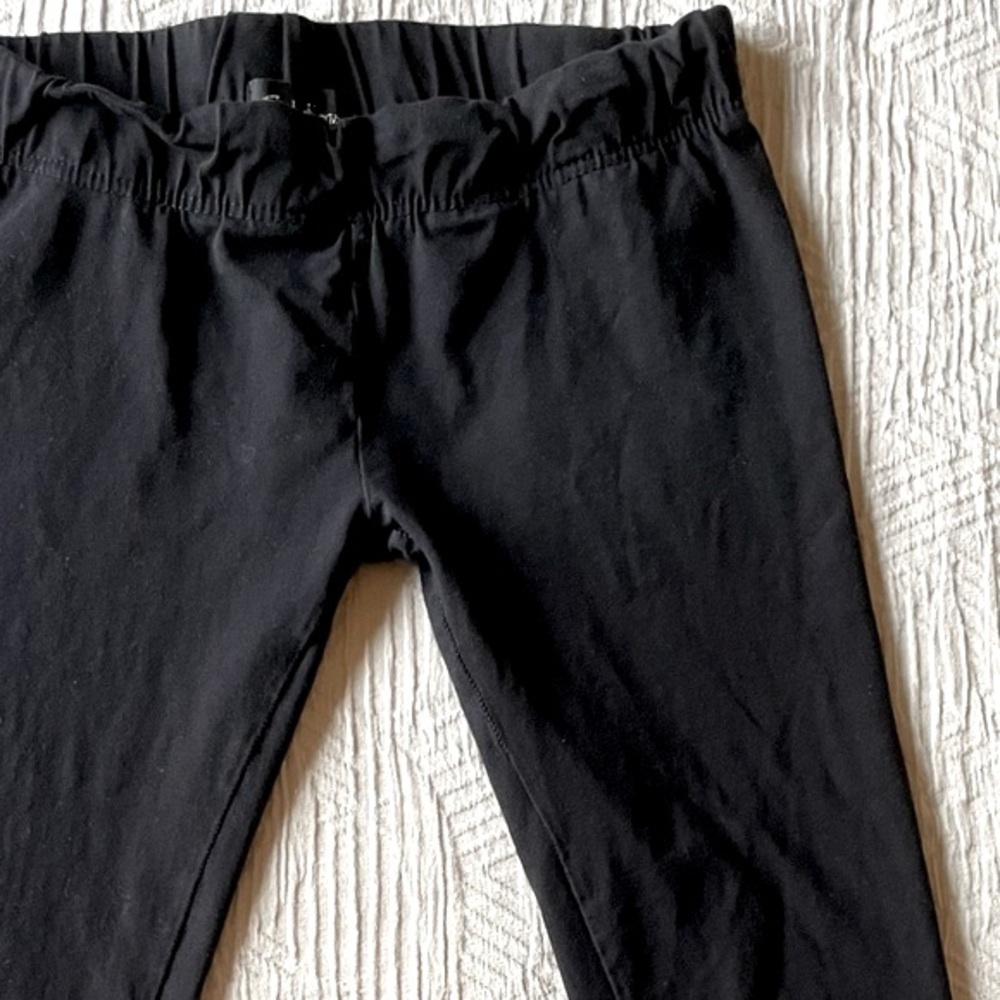 S/P NWOT Paper Bag Waist Black Leggings, Ultra Low Rise, Stretchy, Seductions